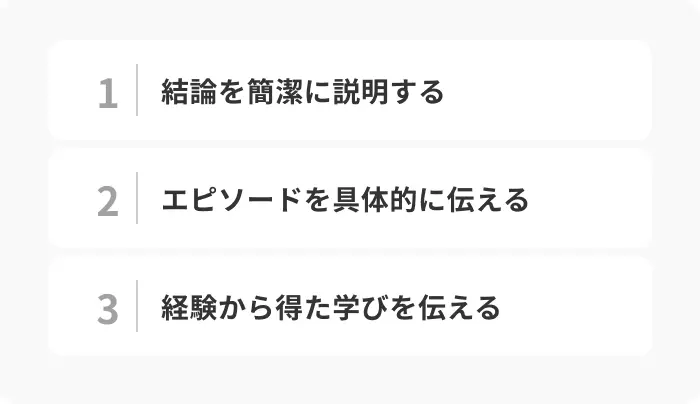 ガクチカの書き方と基本構成のイメージ