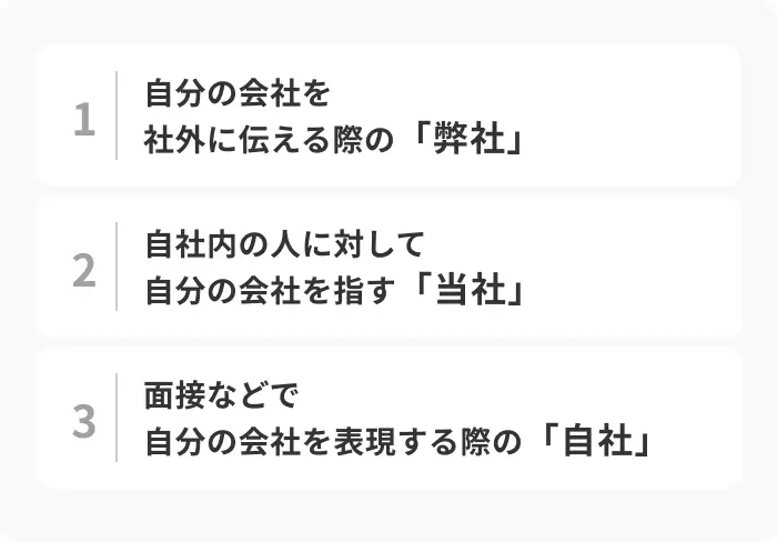 貴社や御社と一緒に覚えておきたい会社の呼び分けのイメージ
