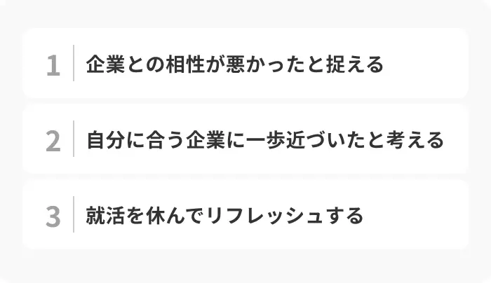 一次面接で落ちるのはやばい…と感じるときの切り替え法のイメージ