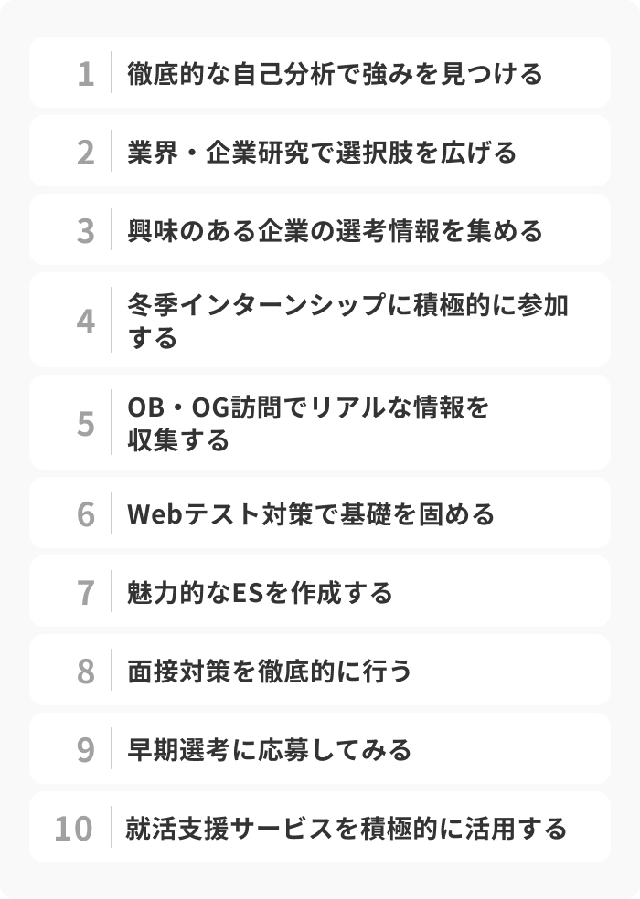 大学3年の11月は何する？今から行う10の就活準備のイメージ