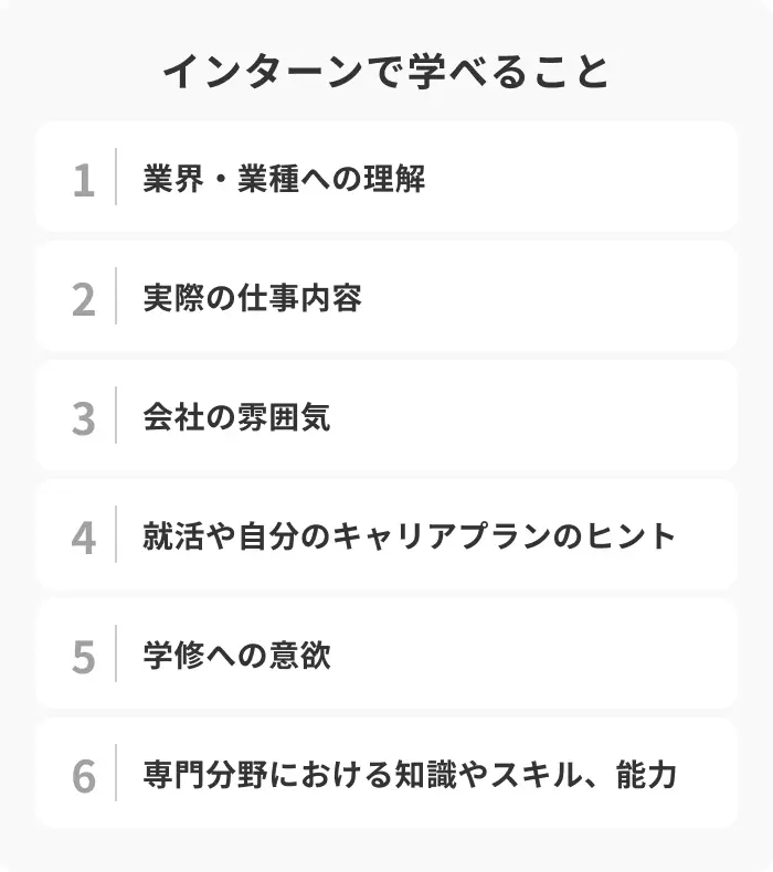 そもそも何を学べる？インターンで得られるものを解説のイメージ