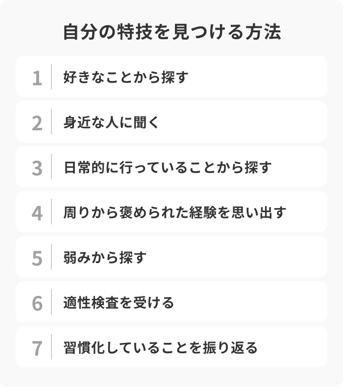 自分の特技を見つける7つの方法のイメージ