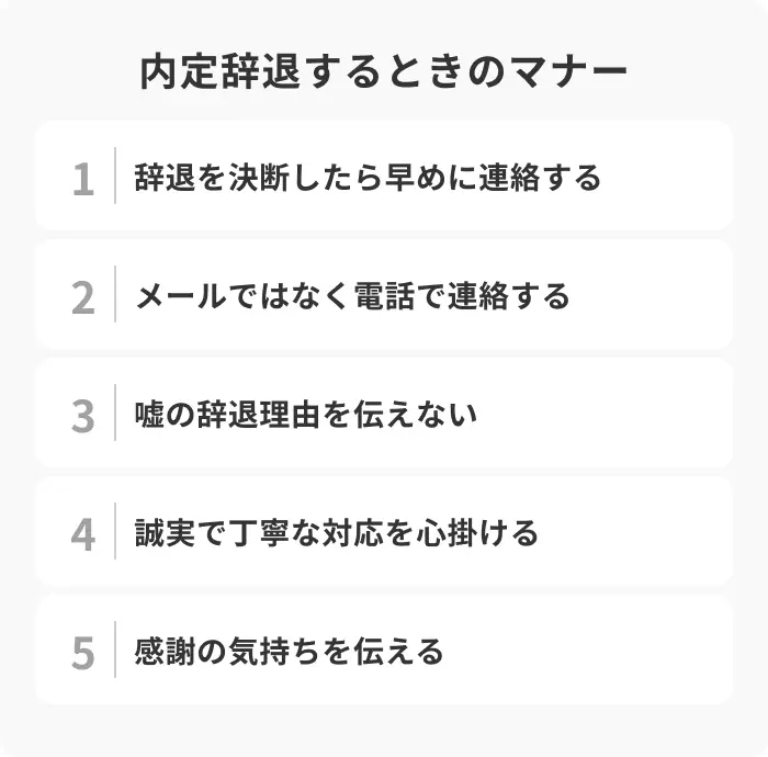 内定の断り方は？辞退するときのマナーを解説のイメージ