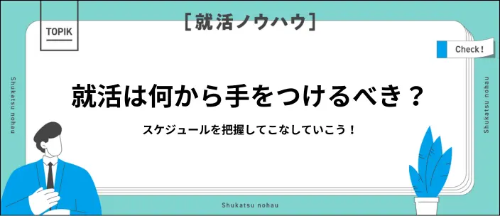 就活は何から始める？スケジュールやスムーズに取り組むコツを紹介のイメージ